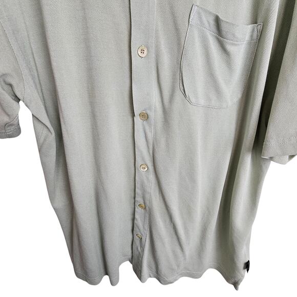 Boss Hugo Boss Shirt Men M Light Green Button Down Shirt Silk Shirt Men Golf - Picture 3 of 8